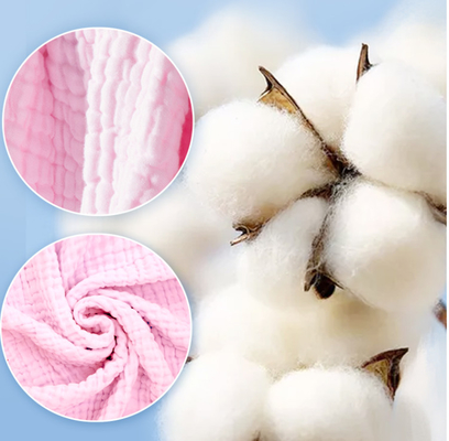 % 100 Pamuklu Kundak Kumaş Dört Katmanlı 215gsm Yenidoğan Uyku Battaniyesi