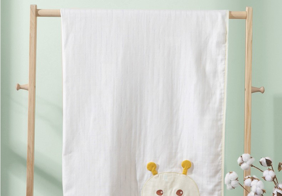 Doğal Sağlıklı Yumuşak Pamuklu Gazlı Bez Kumaş 150gsm Bebekler Banyo Havluları