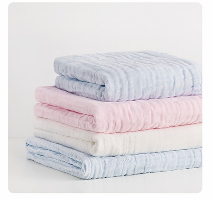 Doğal Sağlıklı Yumuşak Pamuklu Gazlı Bez Kumaş 150gsm Bebekler Banyo Havluları