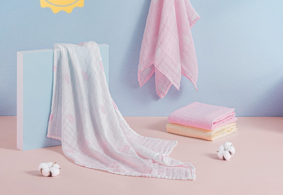 Sağlıklı Çift Gazlı Bez Alma Battaniyesi 110GSM Pamuklu Gazlı Bez