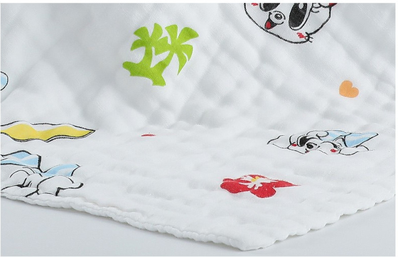 Penye Pamuklu Özel Baskılı Gazlı Bez Kumaş 170gsm Çocuk Kundak Banyo Havlusu
