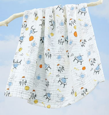 Bebek Uyku Giyim için 40S Kalın Krep 260GSM Yumuşak Gazlı Bez Kumaş