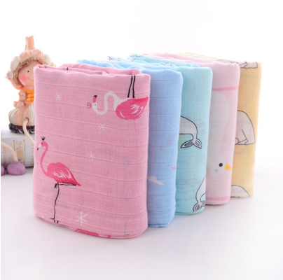 Hayvan Baskı Çift Gazlı Bez Müslin Kumaş Yard 110GSM Müslin Gazlı Bez Battaniye