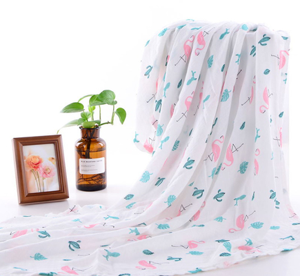 Çocuk Giyim için Bahçede Canlı Desen 40S 115GSM Muslin Gazlı Bez Kumaş