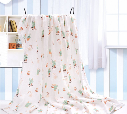 Penye Elyaf Açık Pembe Mavi Müslin Kundak Kumaşı Yard 110GSM