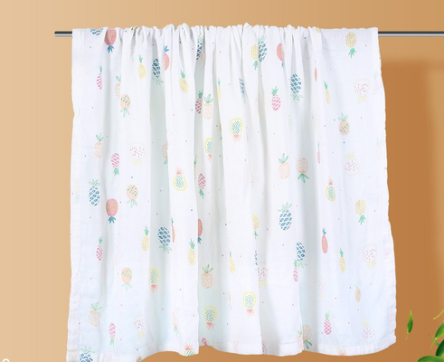 Düz Baskılı Çift Gazlı Bez Metre Kundak Battaniye 120X120 Tahriş Etmez