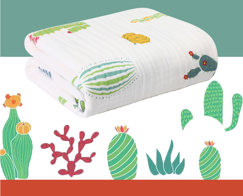 Yeşil Ve Sarı Meyve Desenli Tül Kumaş 220GSM Bebek Tül Battaniye