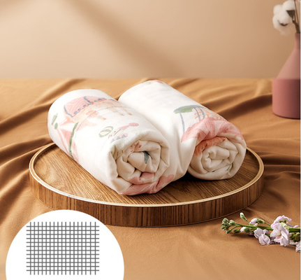Güzel Hayvanlar Baskı 4 Katmanlı Gazlı Bez Kumaş 200gsm Floresan Ajan Yok