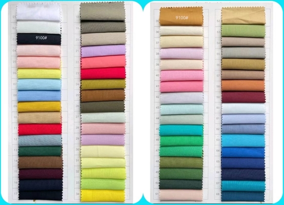 Dokuma Gömlek Ceket İçin Yüzde 100 Pamuklu Kumaş 40S İplik 130GSM A Sınıfı