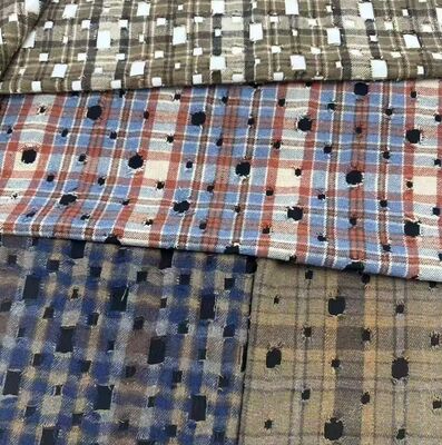 % 100 pamuklu, 130 gramlık moda gömleği kumaş plaid kumaş karışımları sanatsal