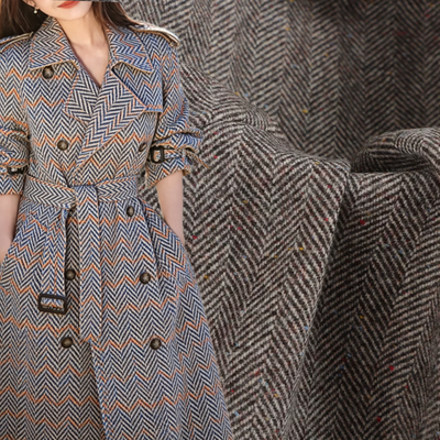 225 GSM Herringbone %50 Yün Paltosu Takım Kumaş ¢ Asıl Avrupa tarzı ile zamansız zariflik