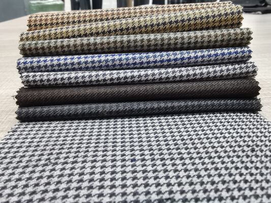 300 GSM Lightweight Wool Blend Suiting Fabric with 10% Wool, 70% Polyester, and 20% Rayon