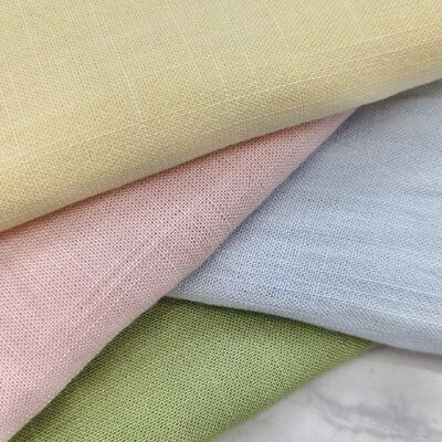 220 GSM Nefes alıcı, kırışıklıklara dayanıklı keten, bluz ve gömlekler için renkli kumaş