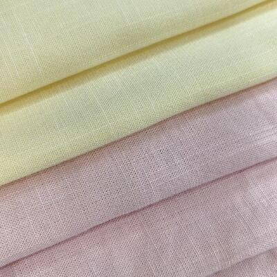 220 GSM Nefes alıcı, kırışıklıklara dayanıklı keten, bluz ve gömlekler için renkli kumaş
