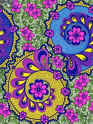 Pagne Wax Africanin ️% 100 Pamuk Afrika Balmumu Baskı Kumaşı