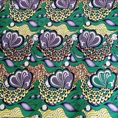 Üst düzeyde % 100 pamuklu, canlı renkler ve 115 cm genişliğinde Afrika balmumu baskı kumaşı