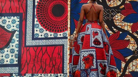 Canlı Dayanıklı Yüksek kırışıklık direnci Afrika Balmumu Baskı Poliester Kumaş