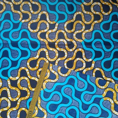 Ankara ve Kitenge Elbiseler İçin Yüksek Kırışıklık Direncine ve Canlı Renklere Sahip %100 Pamuklu Afrika Wax Baskı Kumaş