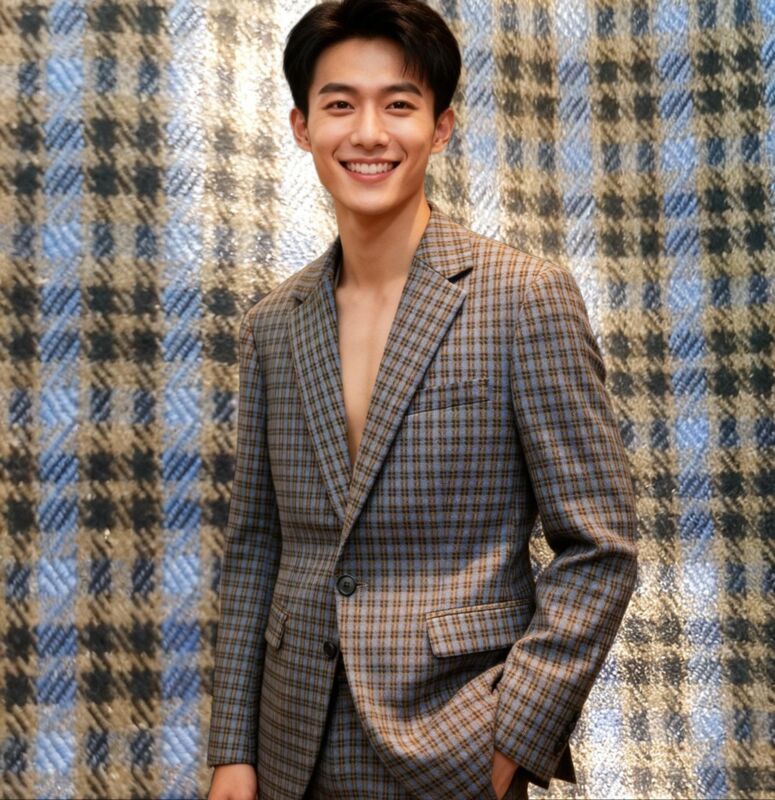 %30 Rayon %70 Polyester 280gsm 280gsm Pürüzsüz Sert Tuşe Mükemmel Dökümlü Kareli Blazer Kumaşı