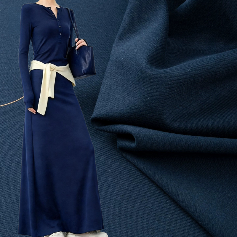 91% Pamuk 9% Spandex Çift örgü Kumaş 280gm Yüksek kırışıklık direnci ile Premium Ceket ve Kapüşonlar için